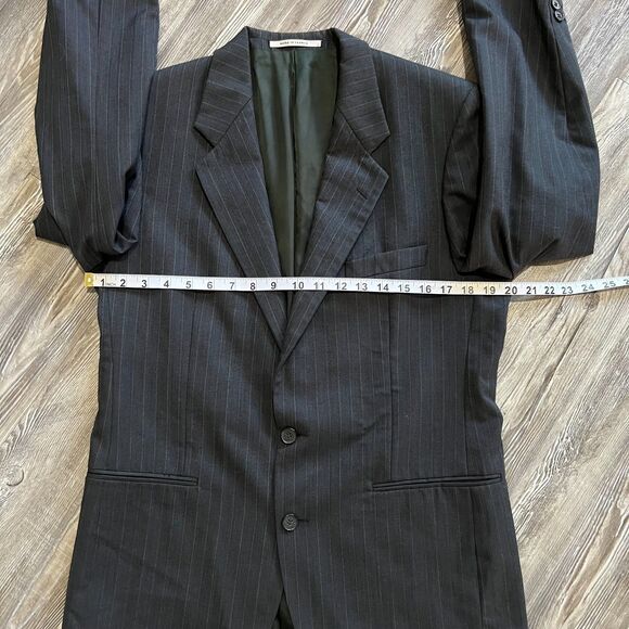 Yves Saint Laurent Menswear Blazer 100% Wool Pinstripe 40R Made in France Flaw - Picture 7 of 15